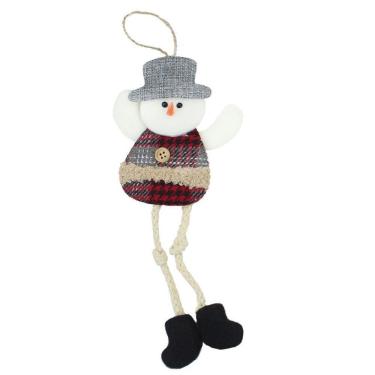 Imagem de Enfeite Árvore Natal Pendente Natalino Boneco De Neve 30cm