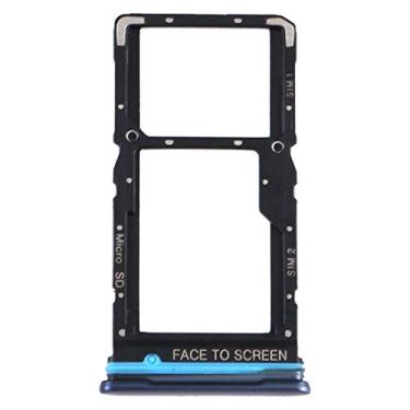 Imagem de HUANGYUNCHAO Acessórios telefônicos Bandeja de cartão SIM + bandeja de cartão SIM/bandeja de cartão Micro SD para Xiaomi Redmi Note 9 Pro 5G M2007J17C Substituição do telefone celular