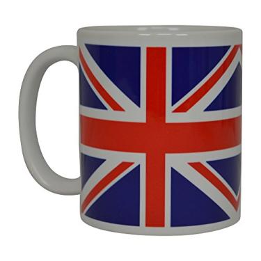 Imagem de Caneca tática Rogue River melhor caneca de café Reino Unido bandeira britânica bandeira do Reino Unido ótima ideia de presente para homens e mulheres Reino Unido, branco