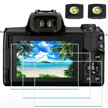 Imagem de Protetor de tela para câmera Canon EOS M50 Mark II e capa de sapata, ULBTER 0,3 mm dureza 9H ultra-clara película de vidro temperado, antiarranhões, anti-impressão digital, antipoeira, antibolhas [3 unidades]