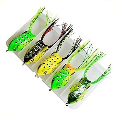 Imagem de Kit Com 5 Isca Artificial Sapo Frog Anti Enrosco Para Traira e Grandes Peixes