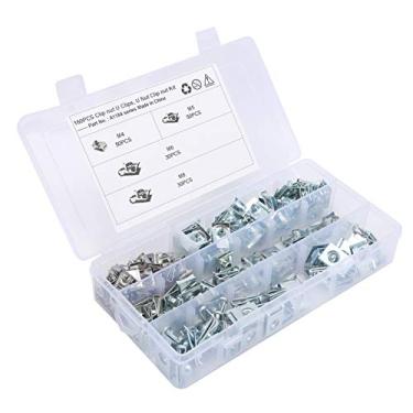 Imagem de Para grampos de parafuso de aço inoxidável Grampos tipo U Spire Clip Porcas U Chimn 160 Pcs U-Clips Porca de chaminé 304 Fixador de aço inoxidável M4 M5 M6 M8 para motocicleta carro