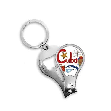 Imagem de Tesoura abridor de cortador de unhas com símbolo nacional de Cuba
