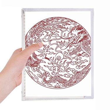 Imagem de Caderno de retrato de animal com dragão chinês, fênix, folha solta, recarregável, diário de papelaria