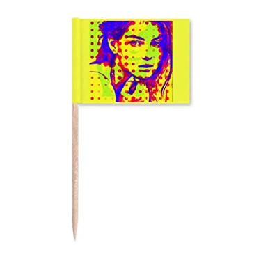 Imagem de Comely Frail Vogue simples para palito de dente marcador para decoração de festa