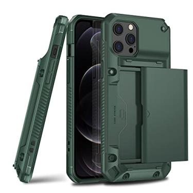 Imagem de Capa de cartão deslizante de armadura para iphone 13 12 mini 11 12 pro max xs max xr capa titular de slot de cartão para iphone 8 7 6 s plus se 2020 capas, verde, para iphone 14 plus
