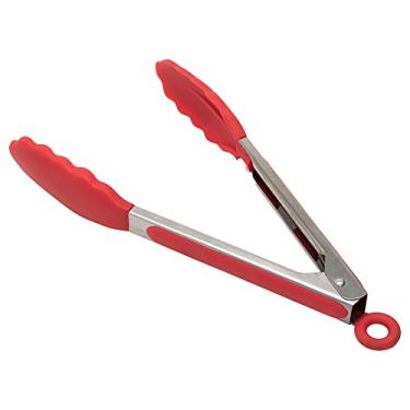 Imagem de Pegador de Salada Inox com Silicone Mimo Style Vermelho/Prata