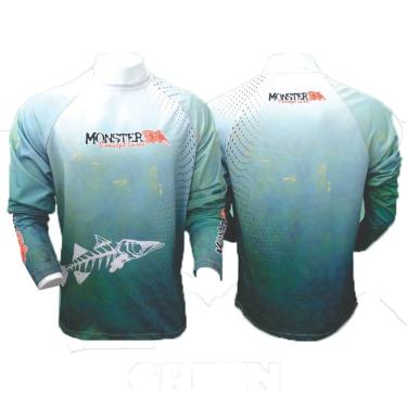 Imagem de Camiseta Monster 3x Combat Green Com Proteção Solar fps 20