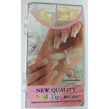 Imagem de 300 Unhas Tips Gel UV e Fibra Modelo Sorriso Natural