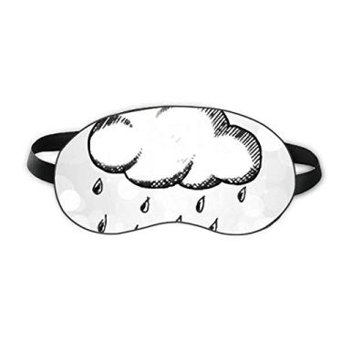 Imagem de Capa para sombra noturna macia com estampa de chuva pintada à mão