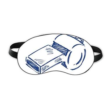 Imagem de Apito de futebol de desenho animado Blue Soccer Sleep Eye Shield Soft Night Blinfold Shade Cover