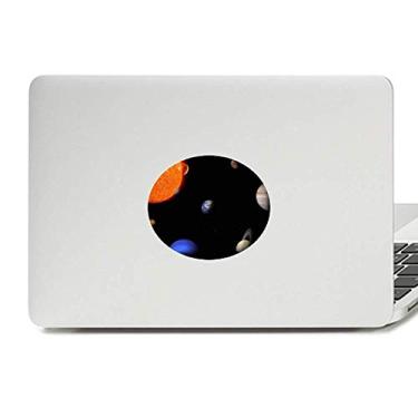 Imagem de Decalque para notebook com emblema de vinil e céu escuro azul planeta vermelho