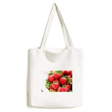 Imagem de Fresh Strawberry — Bolsa de lona com imagem de frutas vermelhas e bolsa de compras casual