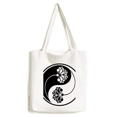 Imagem de Bolsa de lona com flor Yin-yang da Culture Customs