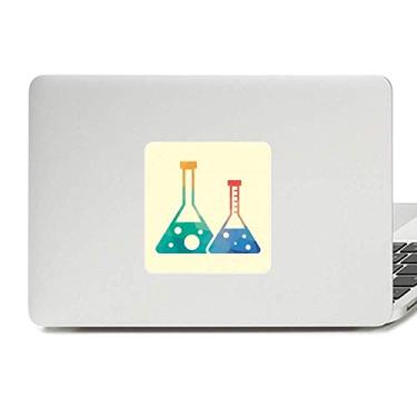 Imagem de Dois frascos cônicos estampa química decalque vinil paster laptop decoração PC