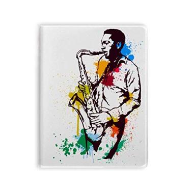 Imagem de Caderno de pintura musical aquarela Street Man Rock Gum Cover Diário capa macia