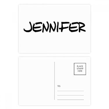 Imagem de Conjunto especial de cartões postais JENNIFER com nome inglês escrito para aniversário, cartão de agradecimento