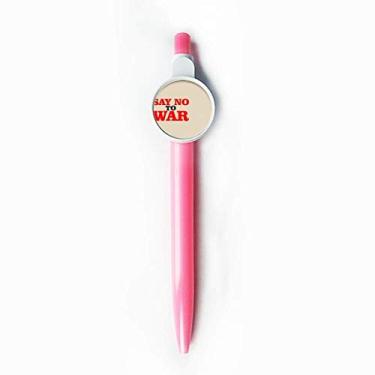 Imagem de Say Não to War World Love Peace World Caneta esferográfica azul retrátil para escrever artigos de papelaria