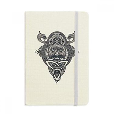 Imagem de Caderno com desenho de pessoas de dragão chinês, capa dura de tecido, diário clássico A5