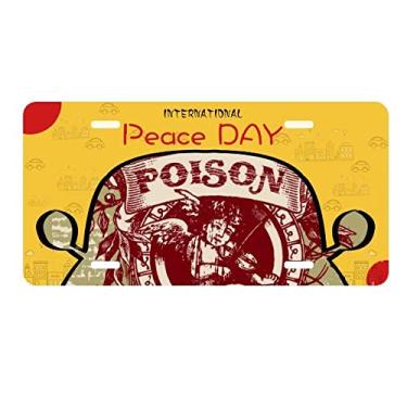 Imagem de DIYthinker Placa de carro com estampa de música Religon Perigo Infantil Placa de carro Decoração Dia da Paz