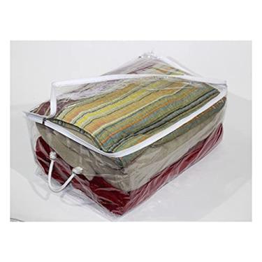 Imagem de 2 Organizadores Transparente Multiuso Com Alça Roupa Cama