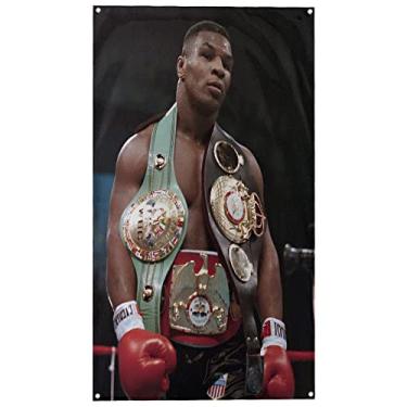 Imagem de Banger - Mike Tyson Incontestável Campeão de boxe pesado 3 x 5 pés bandeira bandeira para fraternidade de dormitório ou caverna masculina