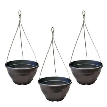 Imagem de Kit 12 Vaso/cuia Suspenso Para Samambaia e Planta Pendente + Cabo De Aço