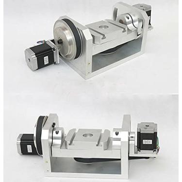 Imagem de roteador cnc 4 eixos, eixo rotativo. 5º eixo A para máquina de gravação roteador cnc