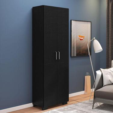 Imagem de Armário Livreiro Multiuso 2 Portas Espresso Móveis Preto