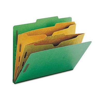 Imagem de Smead Pastas De Classificação Da Guia Superior Da Placa De Impressão De Seis Seções Com Bolsos Folder,Psbd,6Sec,Ltr,Gn (Pacote Com 2) Verde