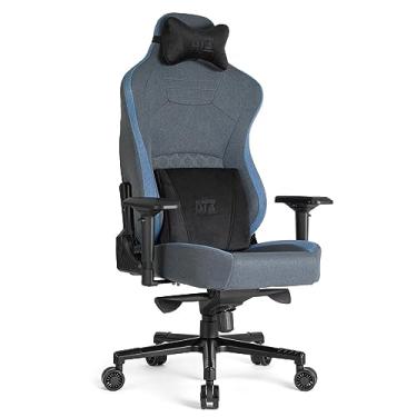 Imagem de Cadeira Gamer DT3 Royce, ergonomica e confortável em Tecido DT3 Techsoft™, espuma injetada, estrutura reforçada em aço tubular, braços 4D+, suporta até 180kg e altura máx. de 2,10m(Navy Blue)