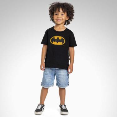 Imagem de Camiseta Infantil Verão Menino Batman Licenciado Tam 1 A 3 - Fakini