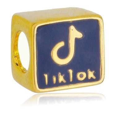 Imagem de Berloque TikTok Separador Pandora Banhado a Ouro 18k - Premium