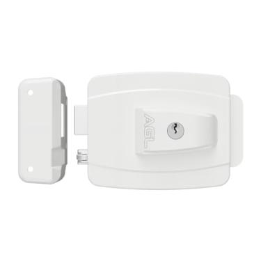 Imagem de Fechadura AL100R ajustável 12V chave convencional branca AGL