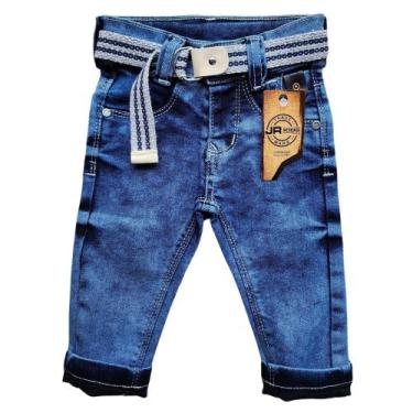 Imagem de Calça Jogger Jeans Infantil Menino Com Elastano Tam 1 A 3 Anos. - Jr K