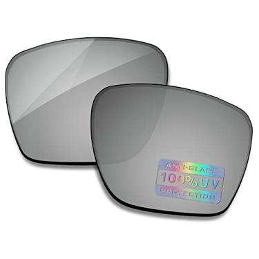 Imagem de Bowyer Lentes de reposição polarizadas para óculos de sol Oakley Sylas OO9448 57 mm - Espelho de titânio