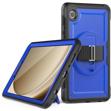 Imagem de Proteção para serviços pesados Capa para Samsung Galaxy Tab A9 8,7 polegadas 2023 (SM-X110/X115/X117), para crianças, capa resistente à prova de choque com protetor de tela/suporte ajustável, alça de