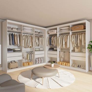 Imagem de Closet Casal Darwin Duo 8 Gavetas Branco - Panorama Móveis