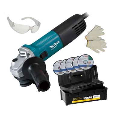 Imagem de Esmerilhadeira 850W 4.1/2 Pol. M9510B Makita + Acess 110V