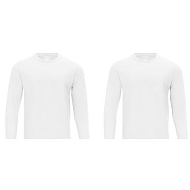 Imagem de Rocky Camiseta masculina térmica de camada de base (camisa de roupa íntima longa John) com isolamento para aquecimento de esqui ao ar livre/pijama frio extremo, Branco-pesado, M