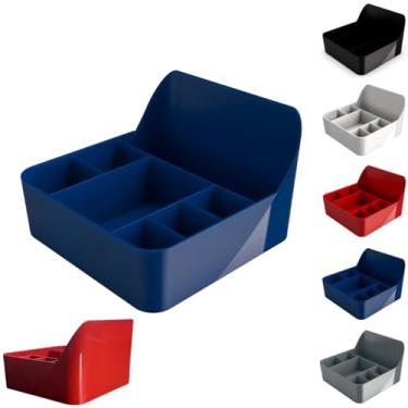 Imagem de Kit 12 Porta Guardanapo Sachê Galheteiro Mesa Balcão Bancada Organizador Suporte Multiuso Divisórias (Azul)