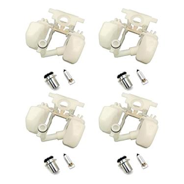 Imagem de Flutuador de carburador para Bandit250-400CC GSF250-400 GJ77A GK75A 7AA Impulse GK79A DR250 350 GSX400S KATANA 400 Base de válvula de agulha flutuante de plástico (4 conjuntos)