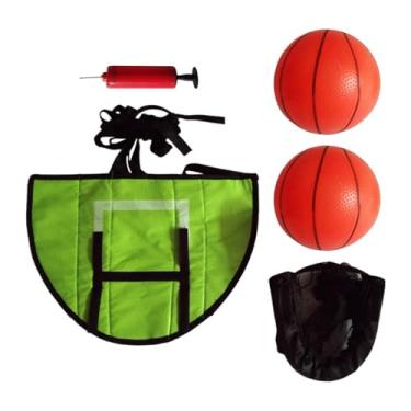 Imagem de YIJU Mini trampolim basquete quadro de basquete à prova dwaterproof água universal trampolim acessório para todas as idades leve encosto, com 2 bolas