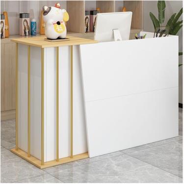 Imagem de Balcão de recepção Simples Moderno Supermercado Loja de conveniência Hotel Pequeno Bar Salão de beleza Loja de roupas Caixa Recepção Use em qualquer lugar, branco quente, 120x40x90cm