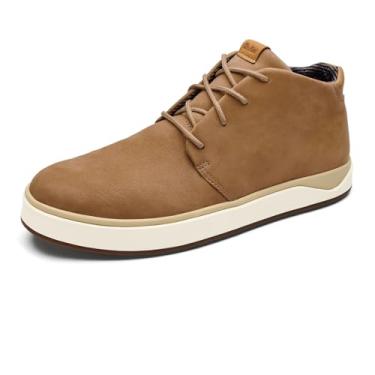 Imagem de OLUKAI Botas masculinas Papaku 'Ili, couro impermeável durável, forro acolchoado confortável, almofada para o dia todo sob os pés, Bronzeado, 43