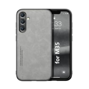 Imagem de Kepuch Silklike Capa para Samsung Galaxy M35 - Case Placa de Metal Embutida para Samsung Galaxy M35 - Cinza