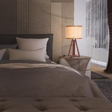 Imagem de Luminaria Abajur California De Mesa Cupula Palha Indiana Sintetica