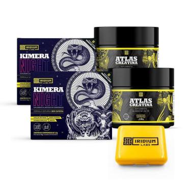 Imagem de Kit 2x Kimera Night + 2x Creatina + Porta Caps - Iridium Labs-Unissex