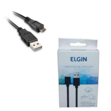 Imagem de Cabo USB A-Macho - Micro USB Macho 1,8 Metros Elgin - A.R Variedades M