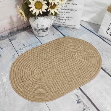 Imagem de Tapete de porta de juta/capachos externos tecidos à mão/tapete de porta antiderrapante/tapete de cabeceira do quarto/tapete de cozinha/tapete de boas-vindas para área de varanda de entrada/4